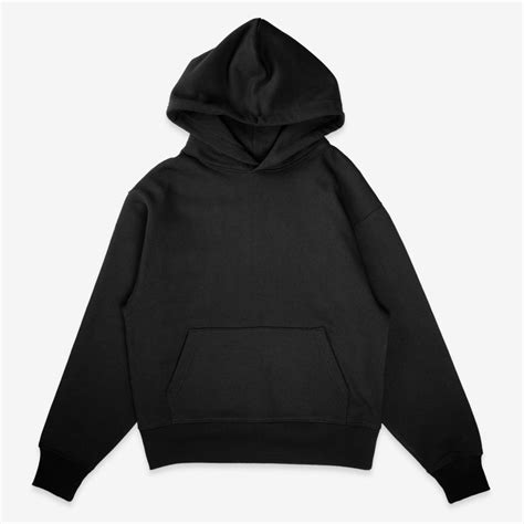 heavyweight black hoodie.